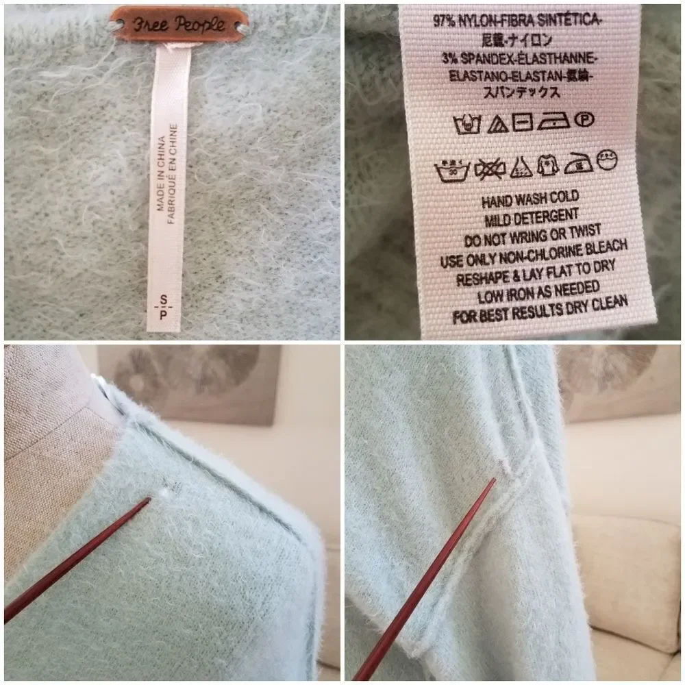 Free People Princess Sweater sz Small in Mint